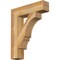 Ekena Millwork Balboa Block Rough Sawn Bracket, Western Red Cedar, 4"W x 18"D x 22"H BKT04X18X22BOA05RWR - alternate 1